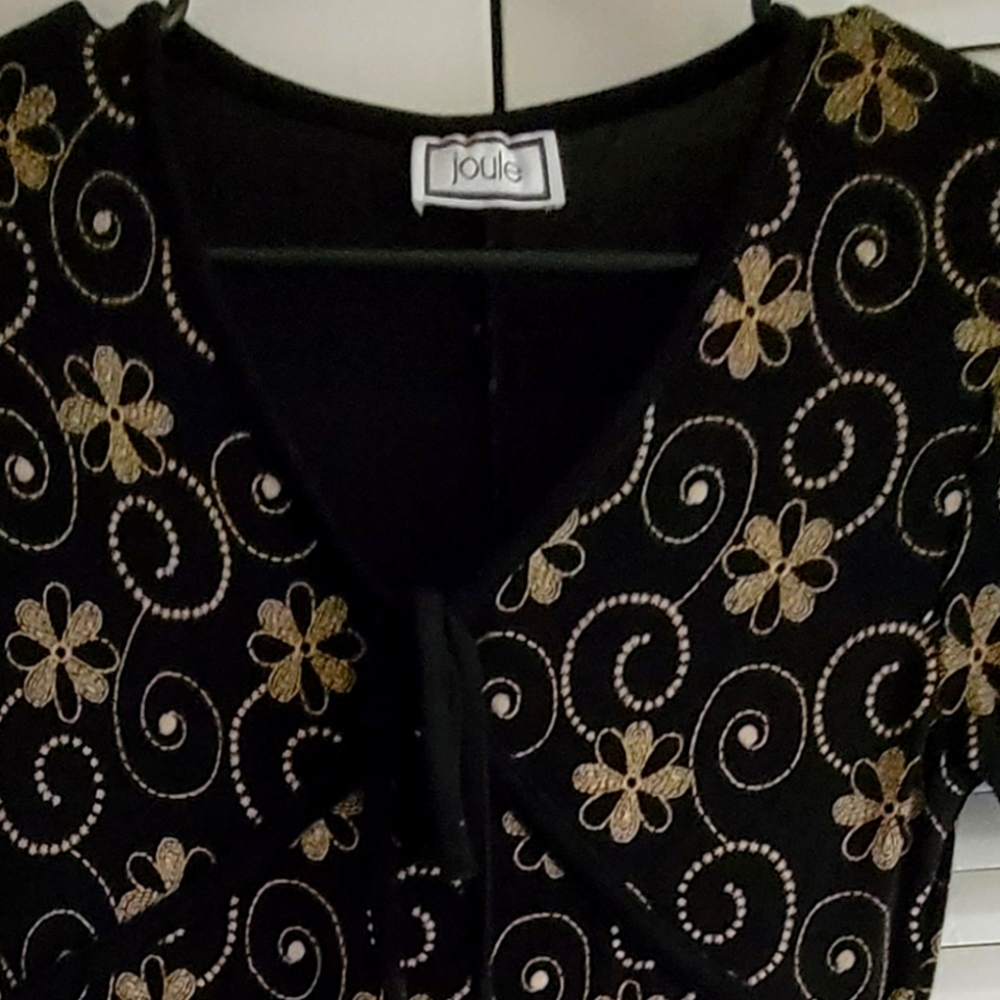 Black and gold dress